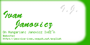 ivan janovicz business card